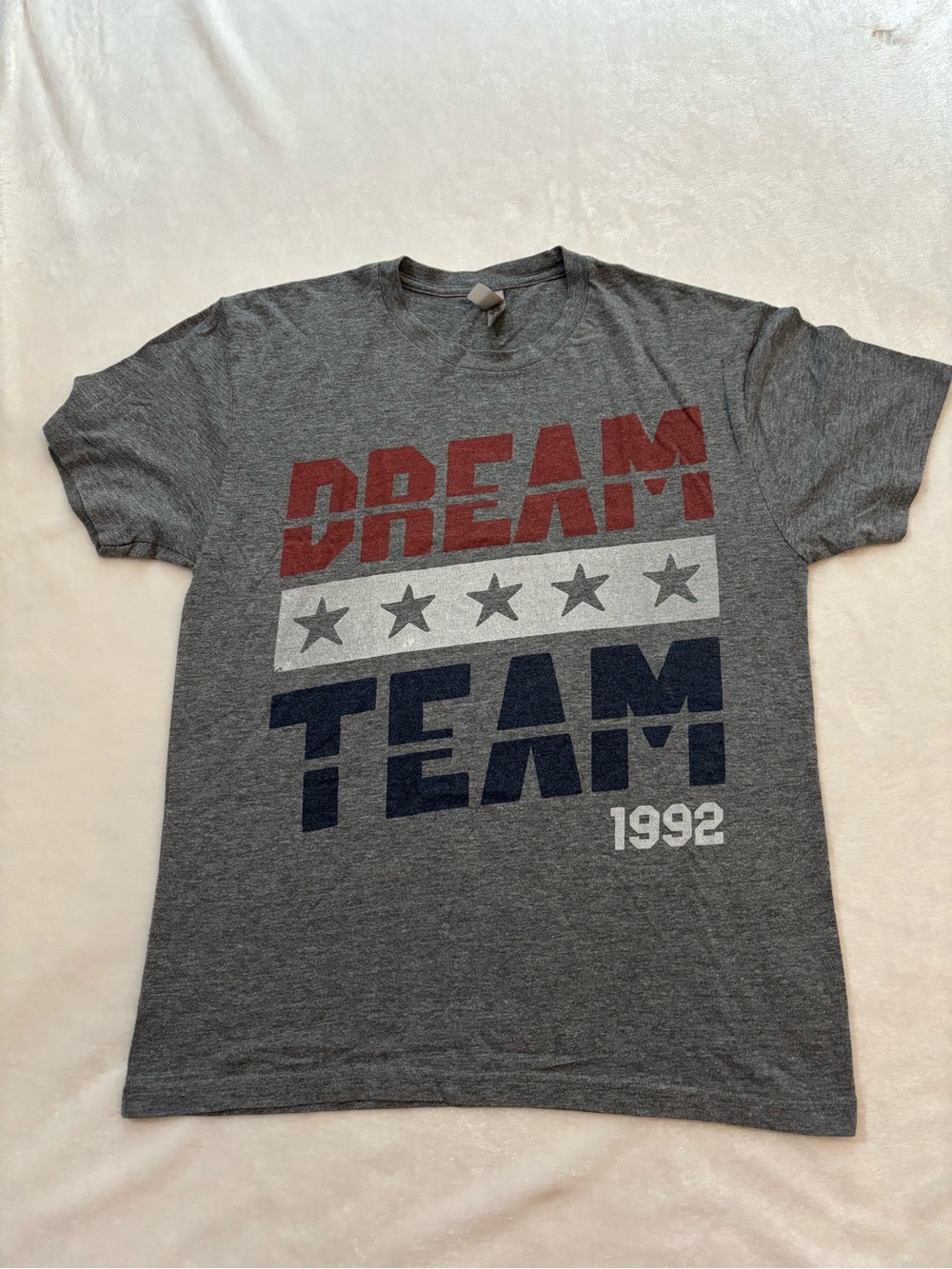 Next Level Apparel Gray Dream Team Retro Graphic Tee
